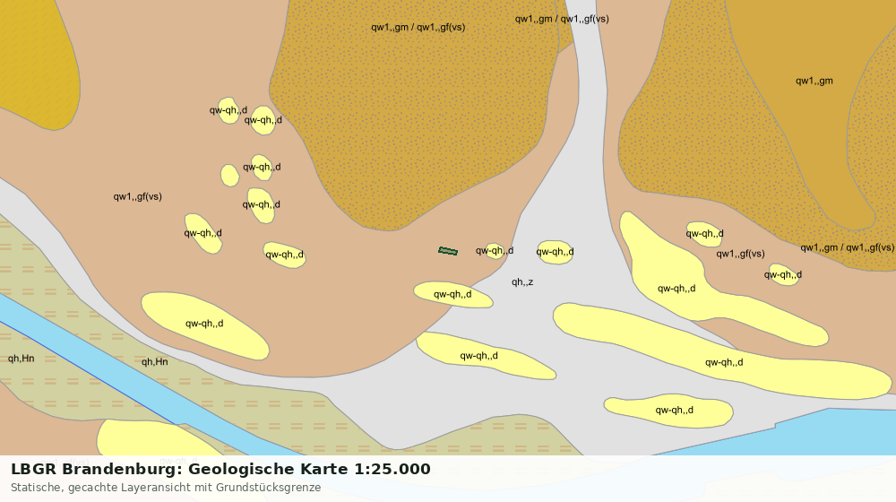 Statische Kartenansicht: LBGR Brandenburg: Geologische Karte 1:25.000