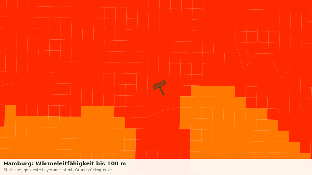 Statische Kartenansicht: Hamburg: Wärmeleitfähigkeit bis 100 m