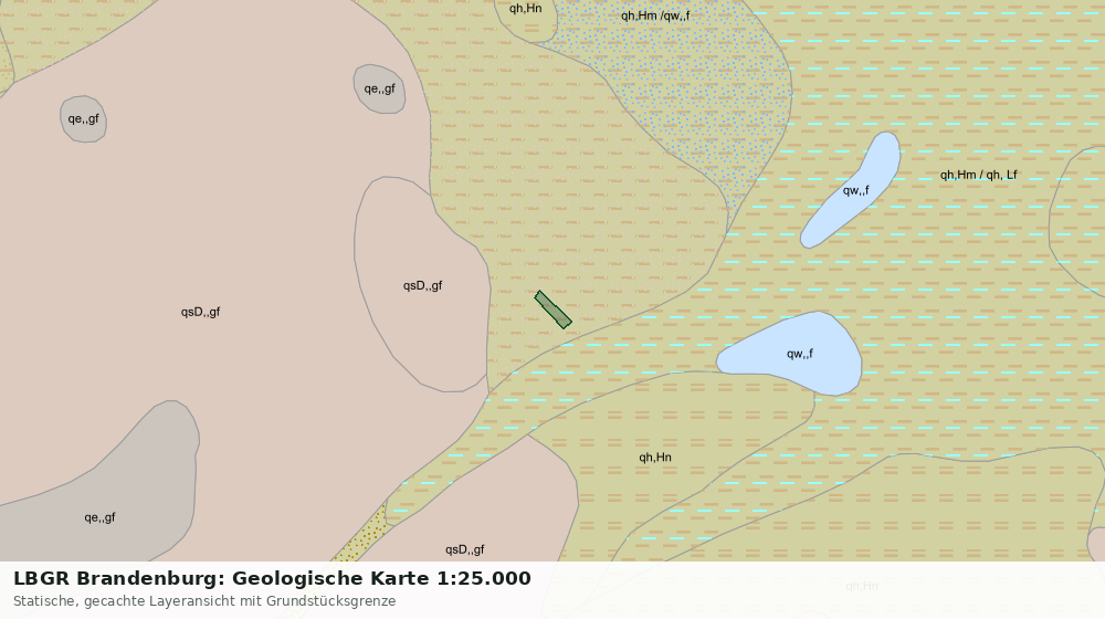 Statische Kartenansicht: LBGR Brandenburg: Geologische Karte 1:25.000
