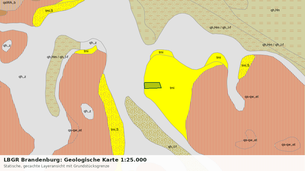 Statische Kartenansicht: LBGR Brandenburg: Geologische Karte 1:25.000
