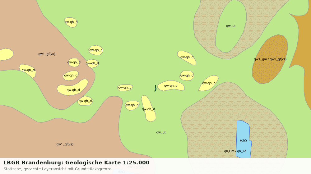 Statische Kartenansicht: LBGR Brandenburg: Geologische Karte 1:25.000