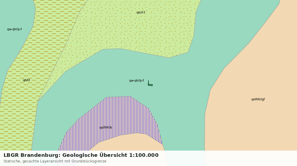 Statische Kartenansicht: LBGR Brandenburg: Geologische Übersicht 1:100.000