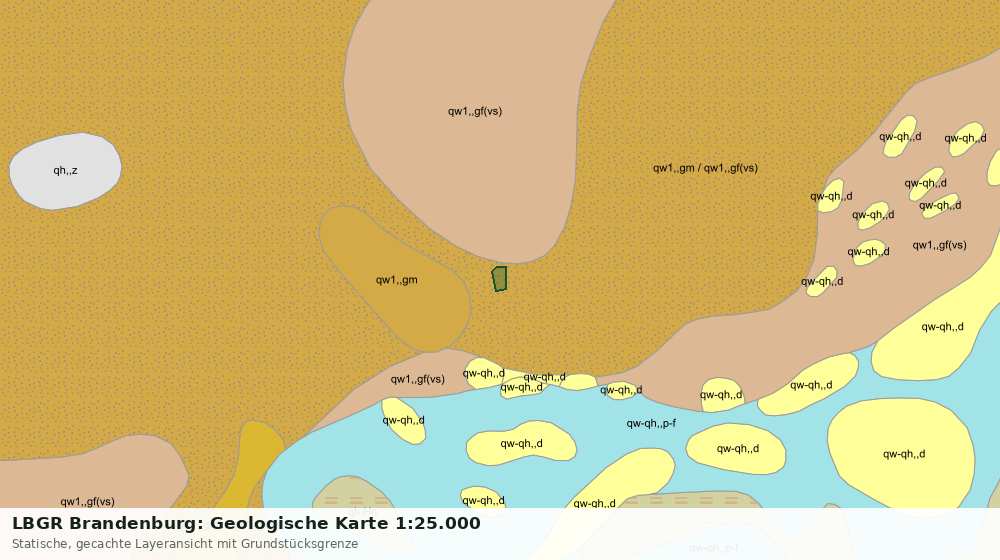 Statische Kartenansicht: LBGR Brandenburg: Geologische Karte 1:25.000