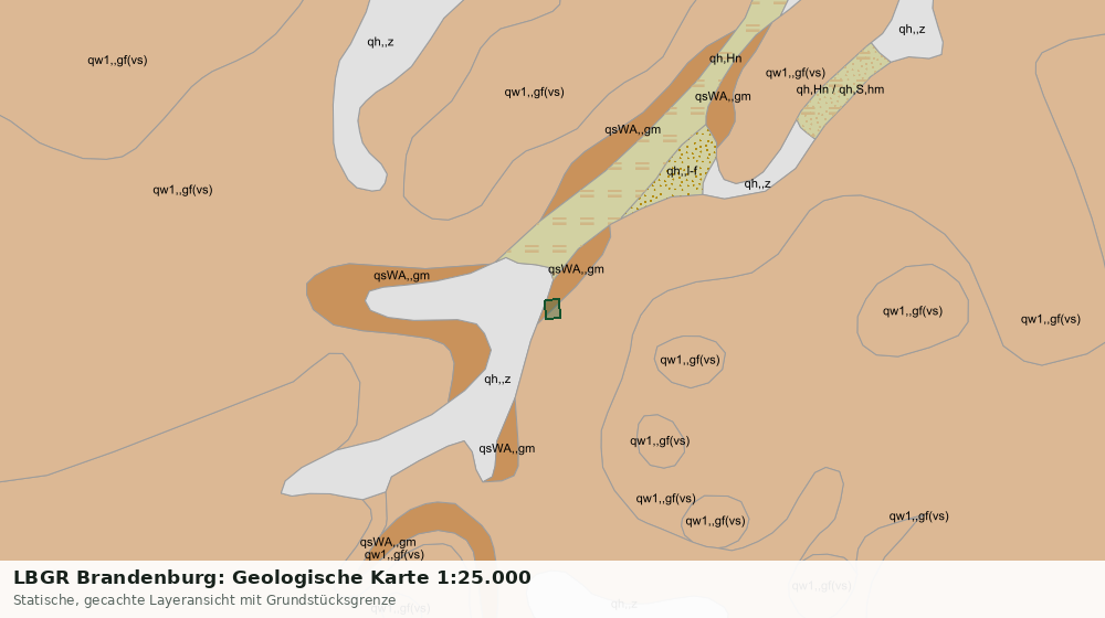 Statische Kartenansicht: LBGR Brandenburg: Geologische Karte 1:25.000