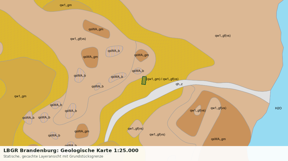 Statische Kartenansicht: LBGR Brandenburg: Geologische Karte 1:25.000