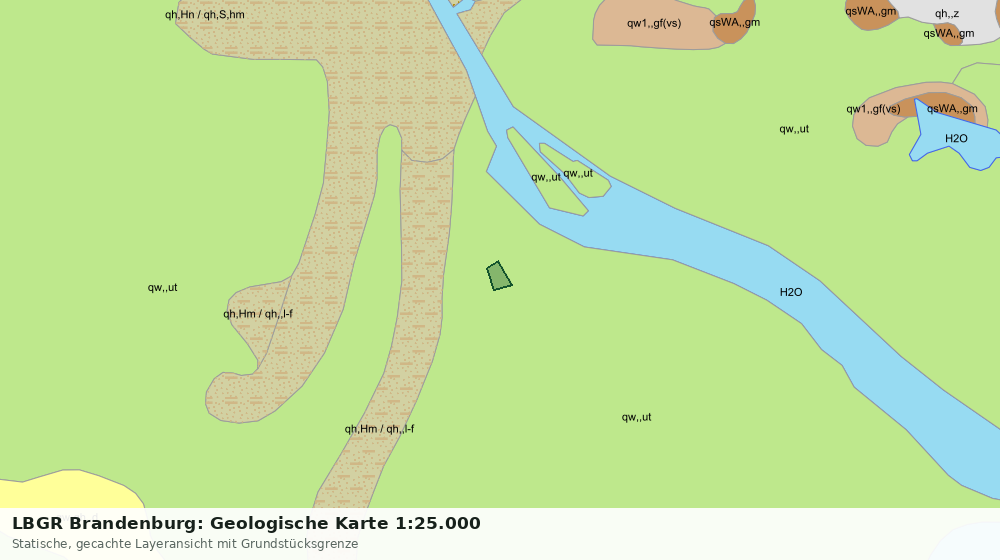 Statische Kartenansicht: LBGR Brandenburg: Geologische Karte 1:25.000