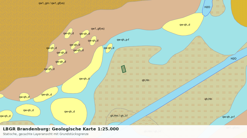 Statische Kartenansicht: LBGR Brandenburg: Geologische Karte 1:25.000