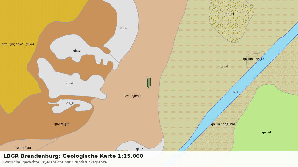 Statische Kartenansicht: LBGR Brandenburg: Geologische Karte 1:25.000