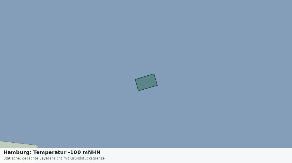 Statische Kartenansicht: Hamburg: Temperatur -100 mNHN