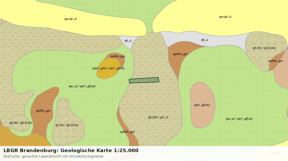 Statische Kartenansicht: LBGR Brandenburg: Geologische Karte 1:25.000