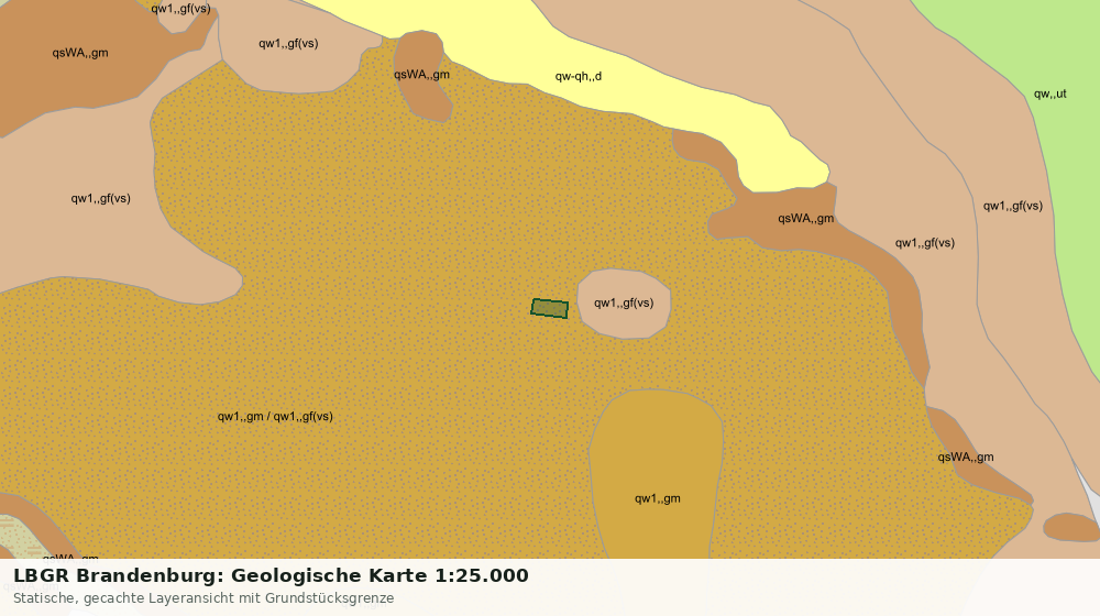 Statische Kartenansicht: LBGR Brandenburg: Geologische Karte 1:25.000