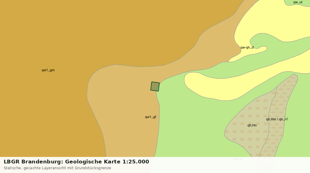 Statische Kartenansicht: LBGR Brandenburg: Geologische Karte 1:25.000