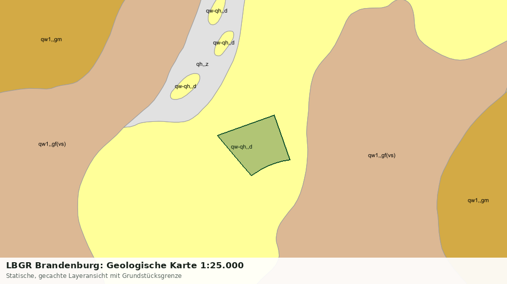 Statische Kartenansicht: LBGR Brandenburg: Geologische Karte 1:25.000