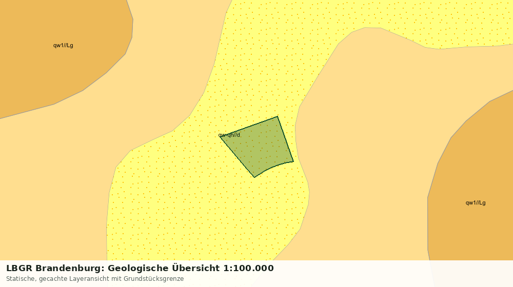 Statische Kartenansicht: LBGR Brandenburg: Geologische Übersicht 1:100.000
