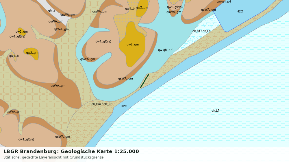 Statische Kartenansicht: LBGR Brandenburg: Geologische Karte 1:25.000
