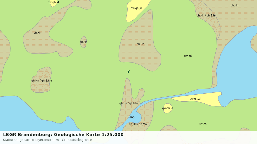 Statische Kartenansicht: LBGR Brandenburg: Geologische Karte 1:25.000