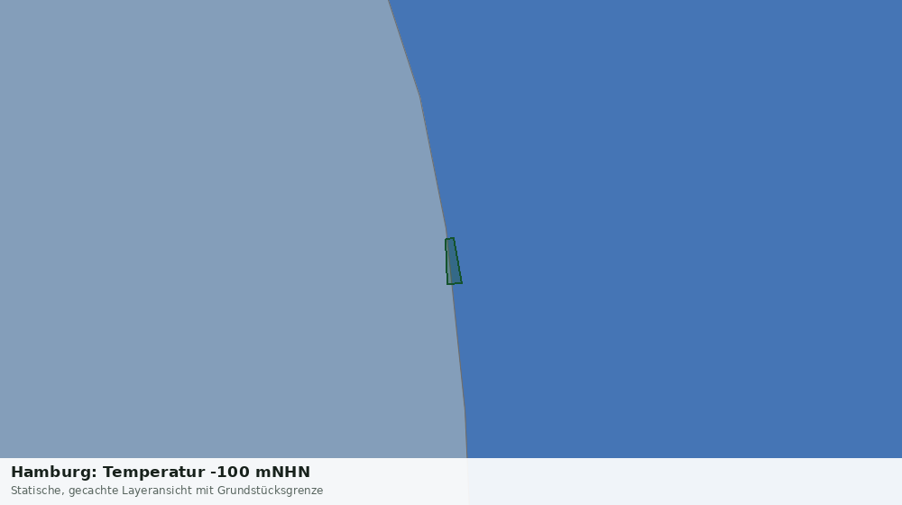 Statische Kartenansicht: Hamburg: Temperatur -100 mNHN
