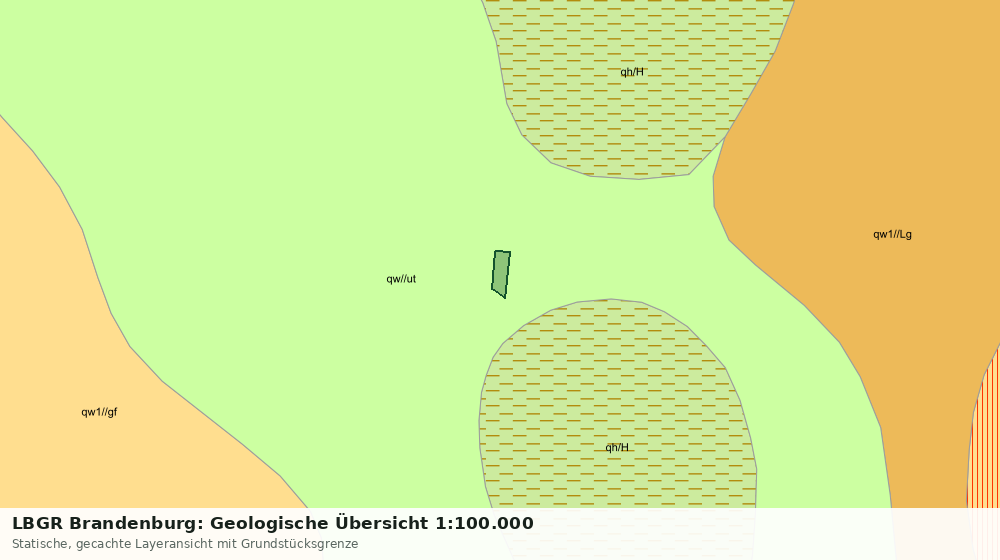 Statische Kartenansicht: LBGR Brandenburg: Geologische Übersicht 1:100.000