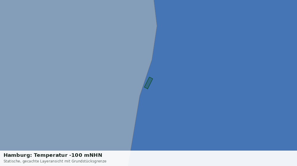 Statische Kartenansicht: Hamburg: Temperatur -100 mNHN