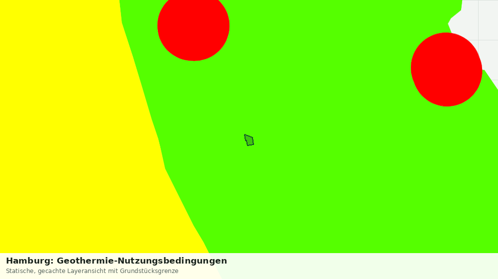 Statische Kartenansicht: Hamburg: Geothermie-Nutzungsbedingungen