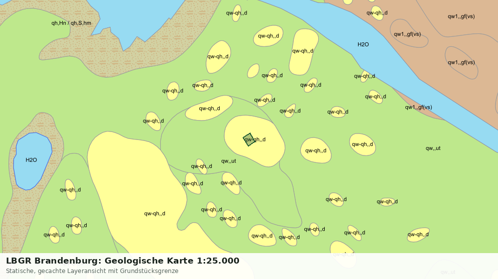 Statische Kartenansicht: LBGR Brandenburg: Geologische Karte 1:25.000