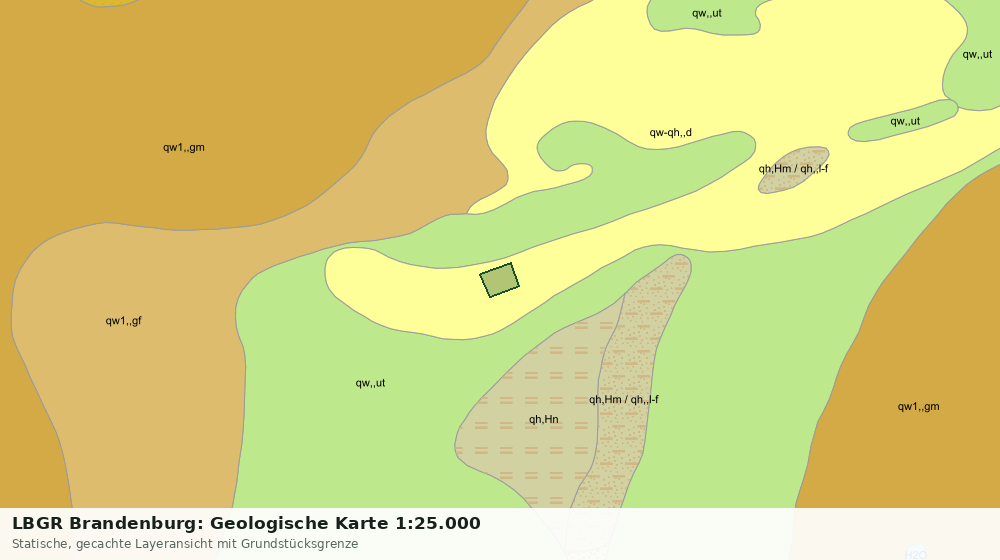 Statische Kartenansicht: LBGR Brandenburg: Geologische Karte 1:25.000