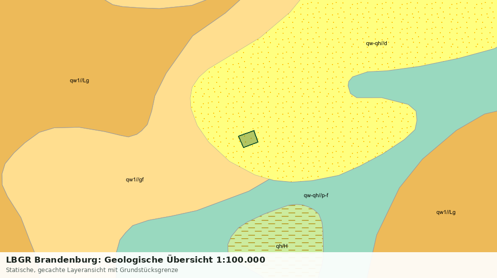 Statische Kartenansicht: LBGR Brandenburg: Geologische Übersicht 1:100.000