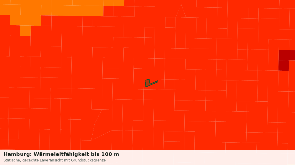 Statische Kartenansicht: Hamburg: Wärmeleitfähigkeit bis 100 m