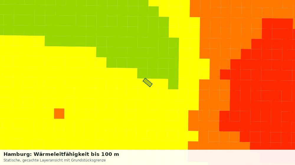 Statische Kartenansicht: Hamburg: Wärmeleitfähigkeit bis 100 m