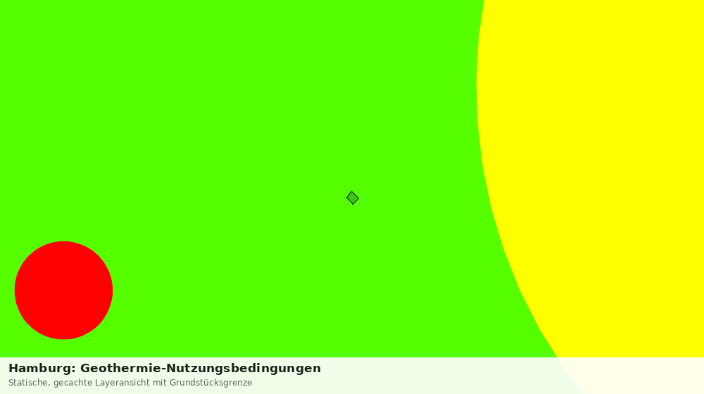 Statische Kartenansicht: Hamburg: Geothermie-Nutzungsbedingungen
