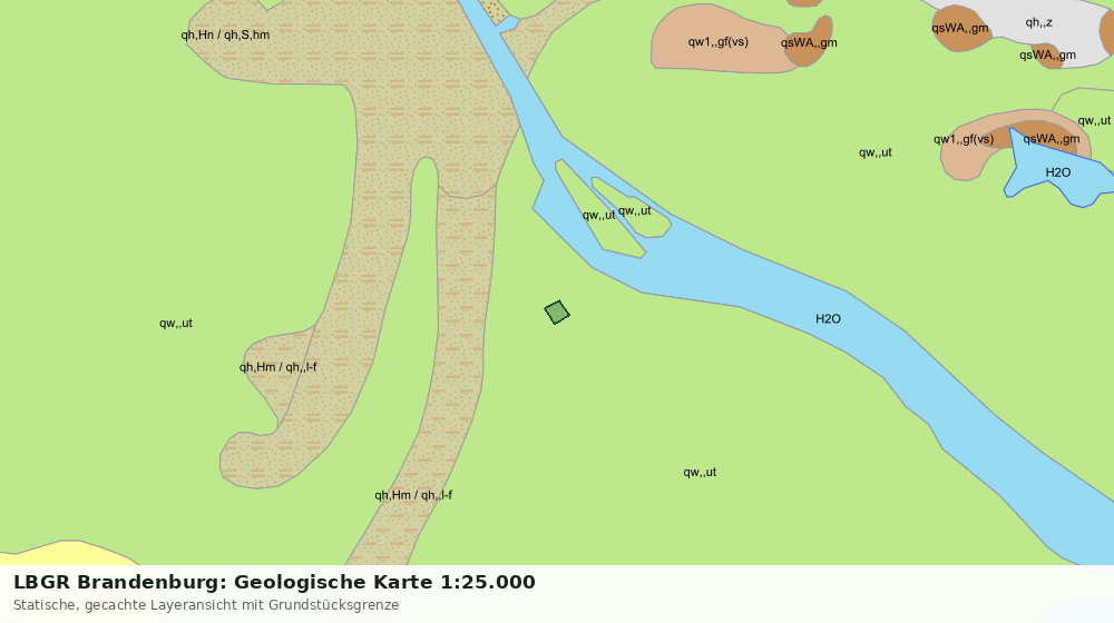 Statische Kartenansicht: LBGR Brandenburg: Geologische Karte 1:25.000