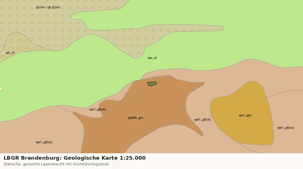 Statische Kartenansicht: LBGR Brandenburg: Geologische Karte 1:25.000