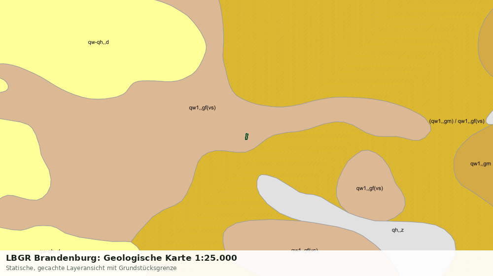 Statische Kartenansicht: LBGR Brandenburg: Geologische Karte 1:25.000