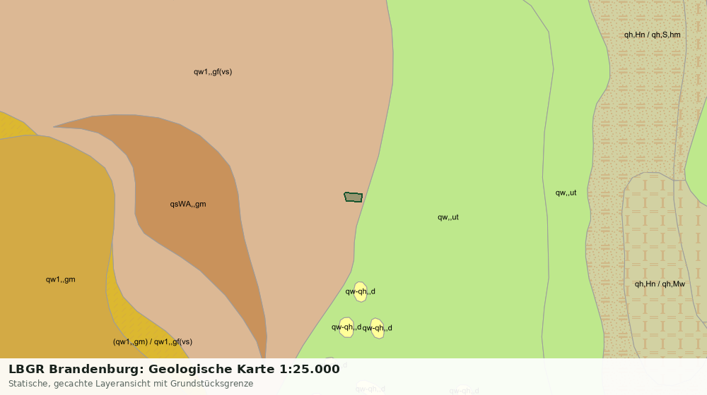 Statische Kartenansicht: LBGR Brandenburg: Geologische Karte 1:25.000
