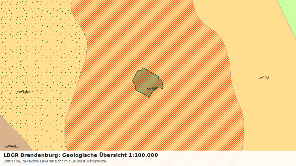 Statische Kartenansicht: LBGR Brandenburg: Geologische Übersicht 1:100.000