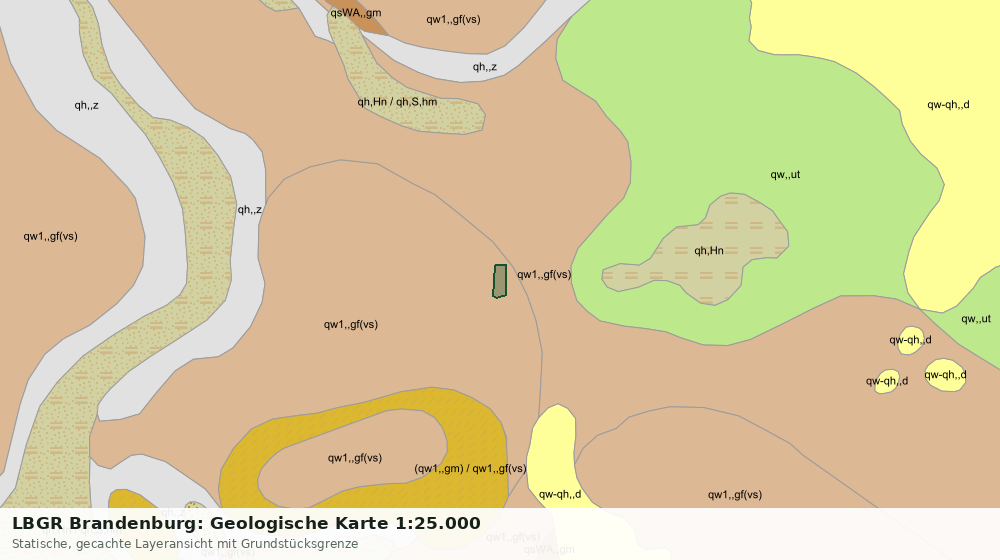 Statische Kartenansicht: LBGR Brandenburg: Geologische Karte 1:25.000