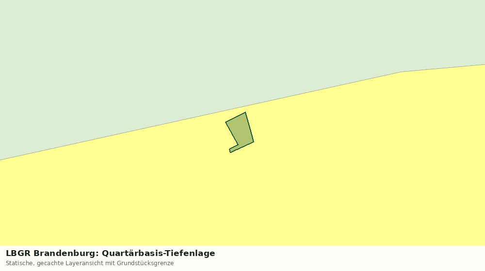Statische Kartenansicht: LBGR Brandenburg: Quartärbasis-Tiefenlage