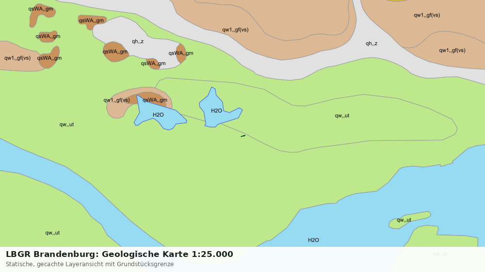 Statische Kartenansicht: LBGR Brandenburg: Geologische Karte 1:25.000