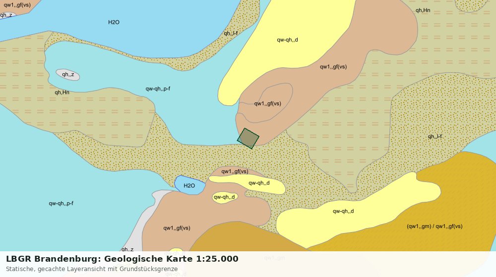 Statische Kartenansicht: LBGR Brandenburg: Geologische Karte 1:25.000