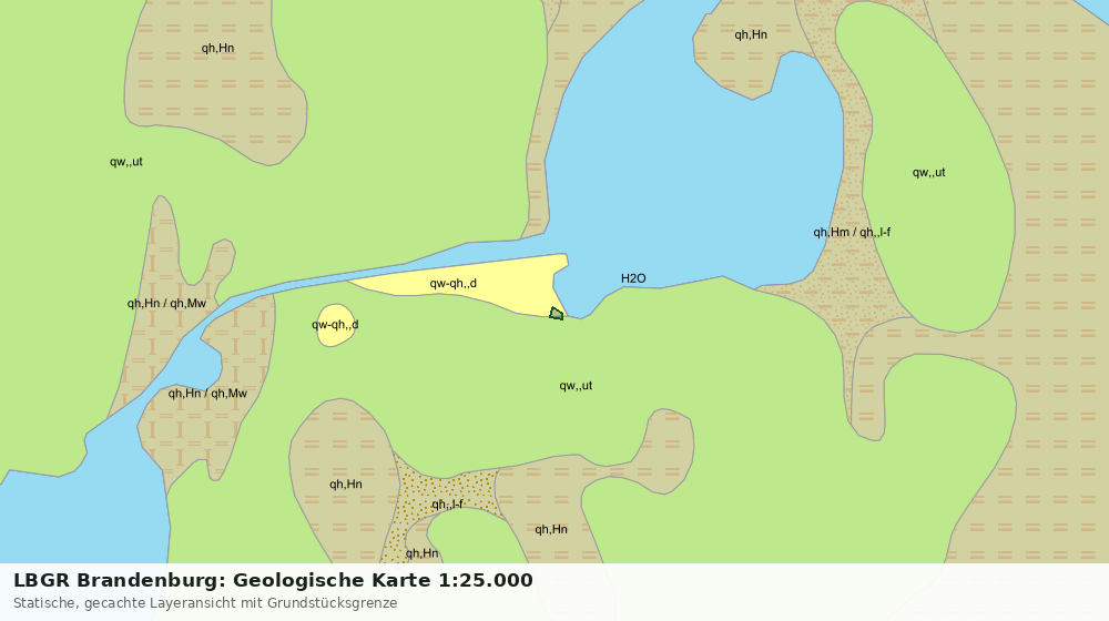 Statische Kartenansicht: LBGR Brandenburg: Geologische Karte 1:25.000