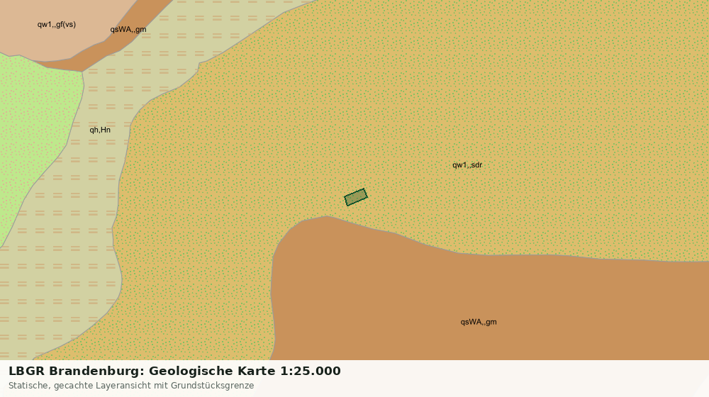 Statische Kartenansicht: LBGR Brandenburg: Geologische Karte 1:25.000