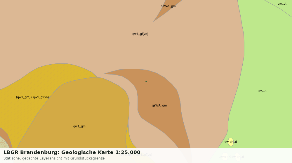 Statische Kartenansicht: LBGR Brandenburg: Geologische Karte 1:25.000