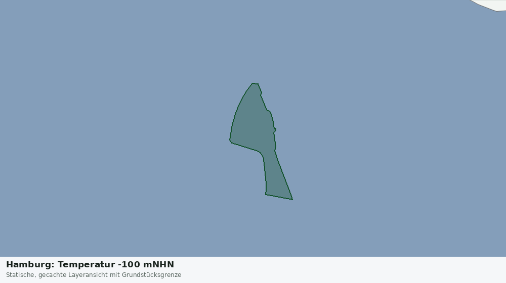 Statische Kartenansicht: Hamburg: Temperatur -100 mNHN
