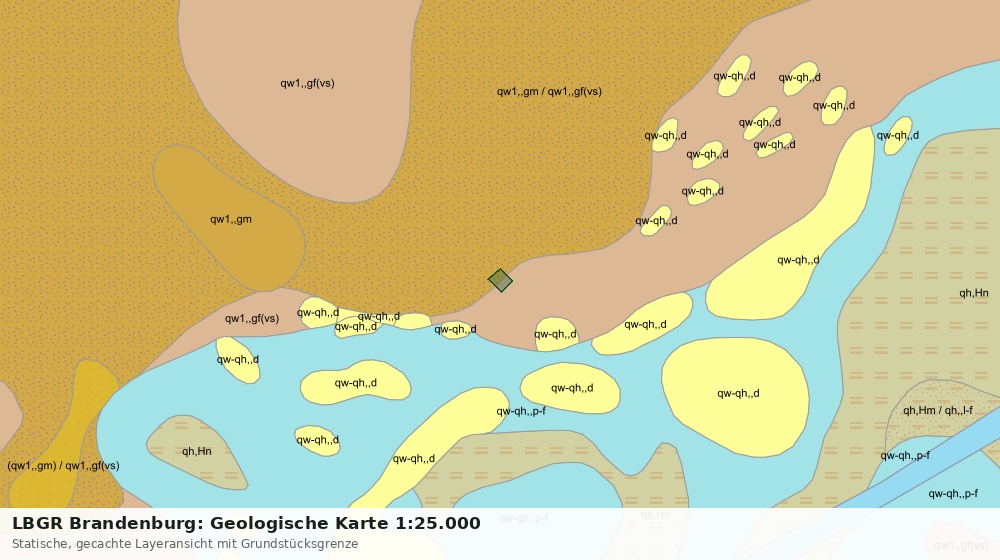 Statische Kartenansicht: LBGR Brandenburg: Geologische Karte 1:25.000