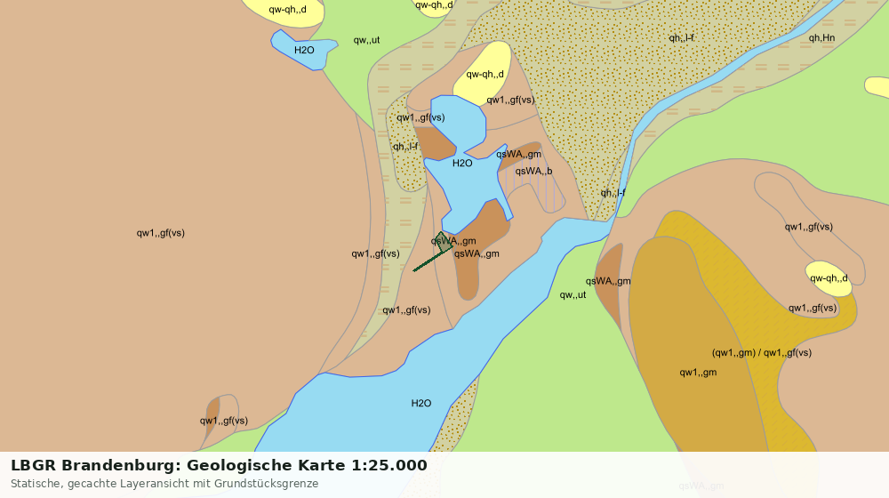 Statische Kartenansicht: LBGR Brandenburg: Geologische Karte 1:25.000