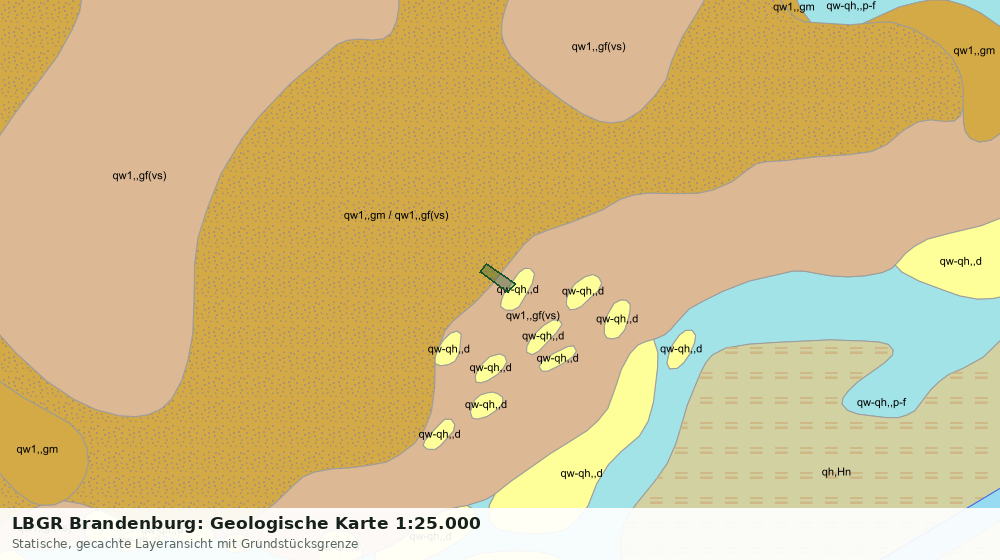 Statische Kartenansicht: LBGR Brandenburg: Geologische Karte 1:25.000