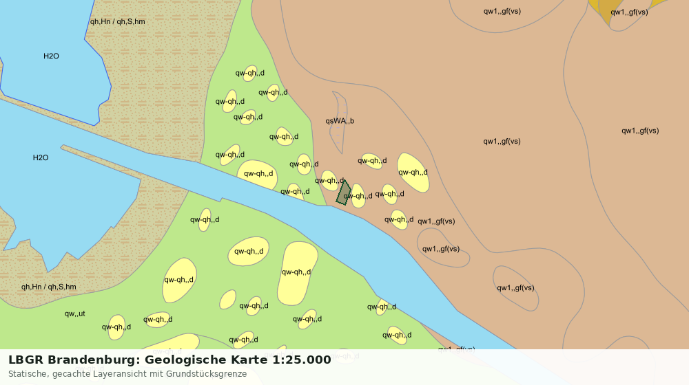 Statische Kartenansicht: LBGR Brandenburg: Geologische Karte 1:25.000