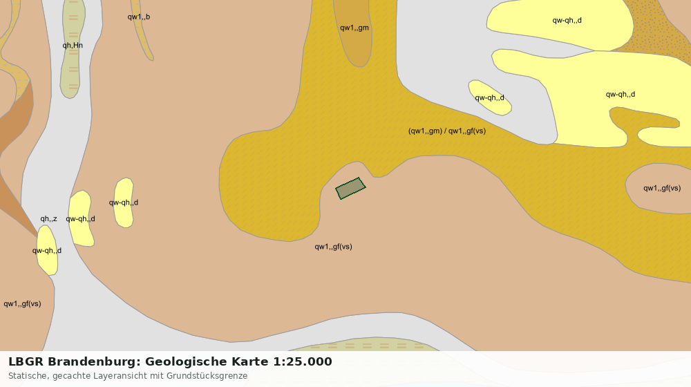 Statische Kartenansicht: LBGR Brandenburg: Geologische Karte 1:25.000