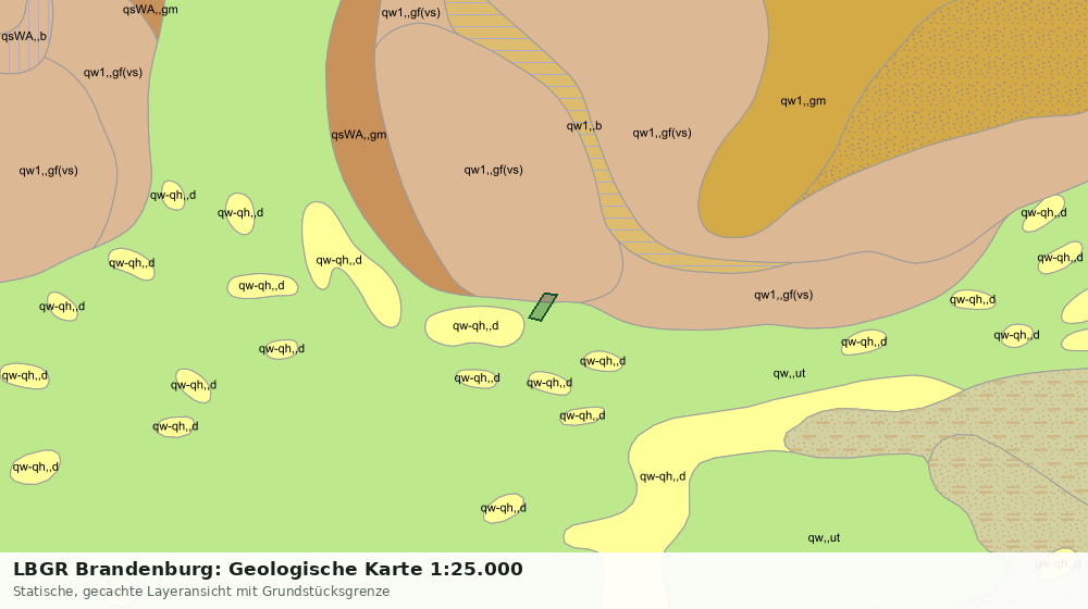 Statische Kartenansicht: LBGR Brandenburg: Geologische Karte 1:25.000