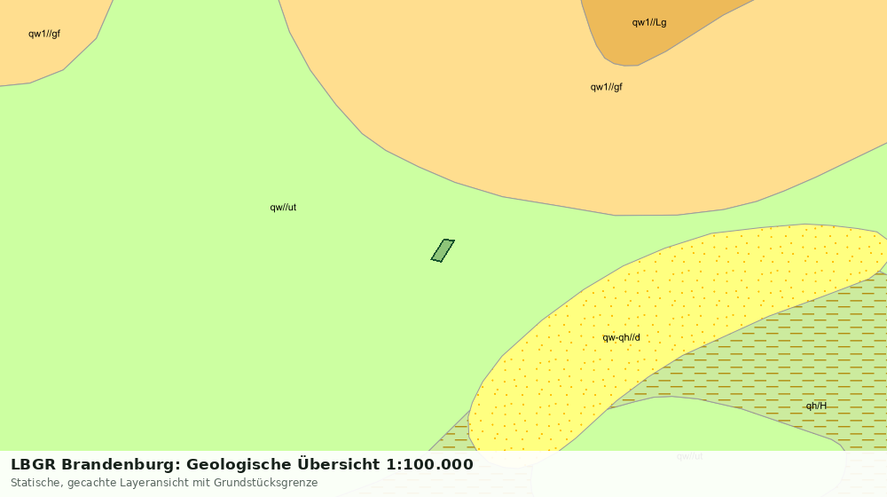 Statische Kartenansicht: LBGR Brandenburg: Geologische Übersicht 1:100.000